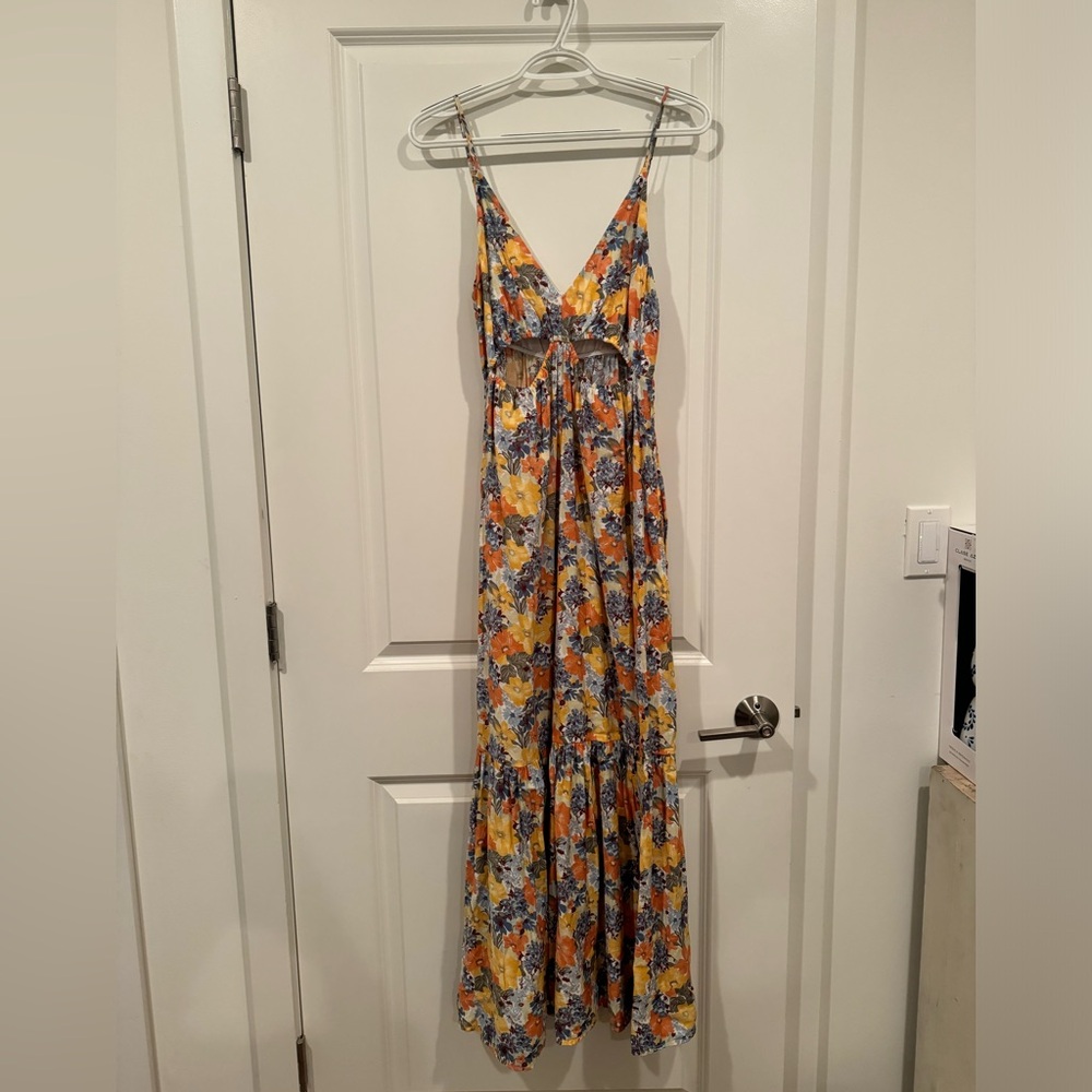 Abercrombie & Fitch Yellow Floral Maxi Dress